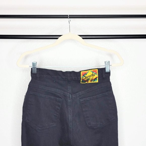 Seruchi Rare Vintage 90s Made in Kenya Women's High Rise Tapered Jeans Size 9/10 - Picture 7 of 9